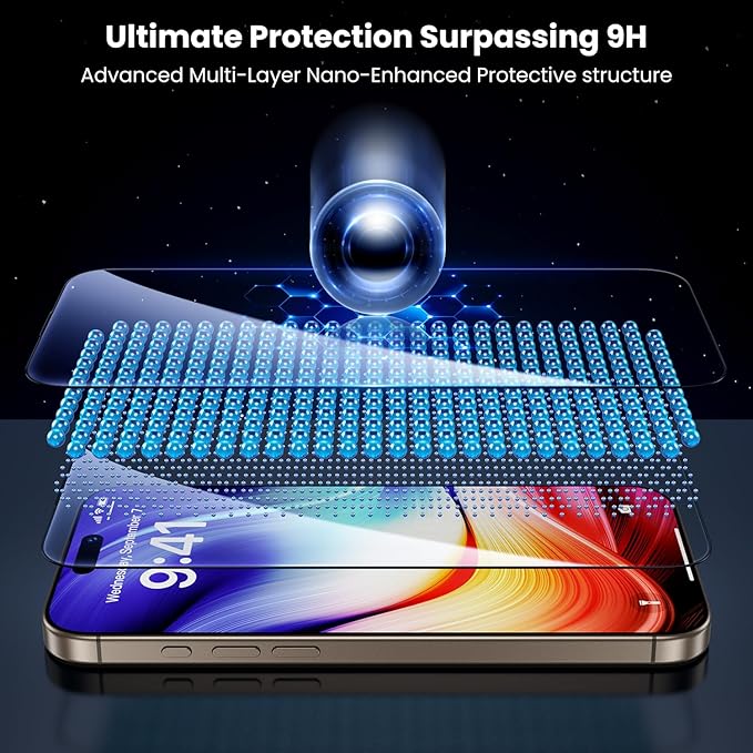 Uyiton UnBreak-Glass for iPhone 15 Pro Max Screen Protector, Scratch-Resistant - Image 5