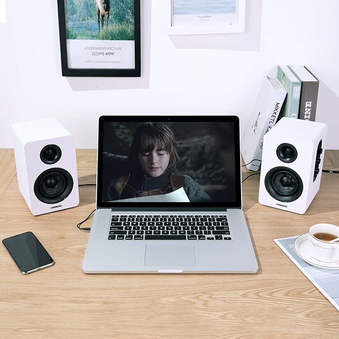 SW208 3" Active Bluetooth 5.0 Bookshelf Speakers – 60W Carbon Fiber Speaker Unit - Image 5