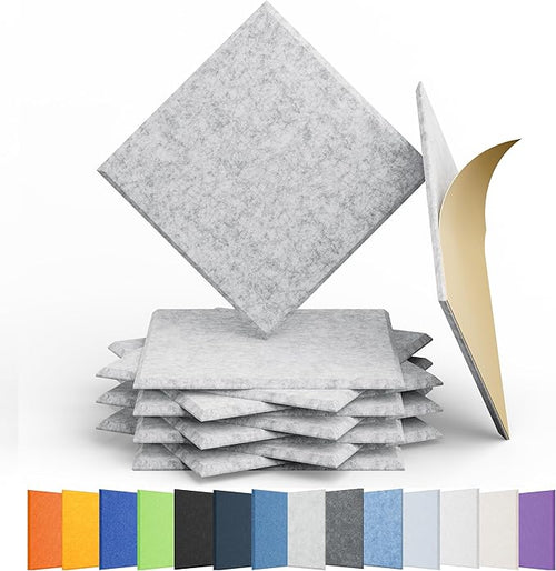 12 Pack Acoustic Panels Self Adhesive Sound Proof Foam, High Density Sound by Amantech