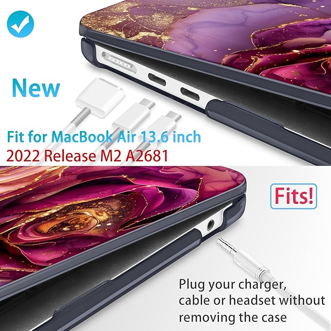 Mektron for 2025 M4 MacBook Air 13.6 Inch A3240 Case Fits 2023 A2681 M2 2024 - Image 2