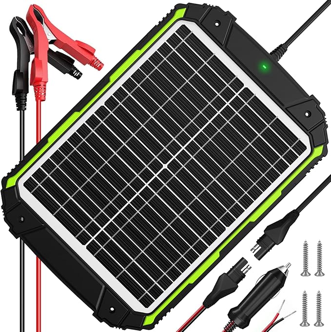 Sun Energise 20W 12V Solar Powered Battery Charger & Maintainer, Built-in Smart by SunEnergise