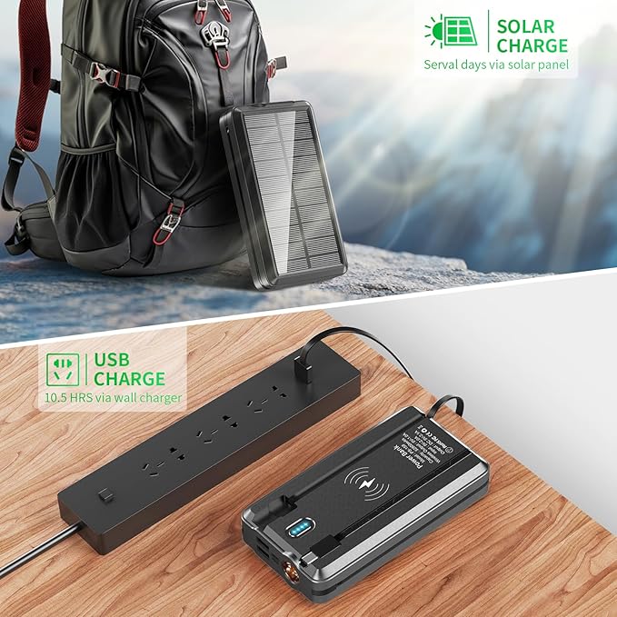 Solar Power Bank Portable Charger 52800mAh 5V/3A Fast Charging Battery Pack - Image 4
