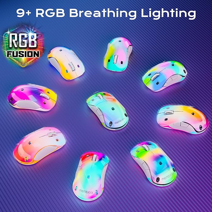 memzuoix 2.4G LED Wireless Mouse, Rechargeable Ergonomic Mouse - Image 3