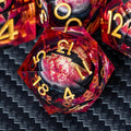 ARUOHHA DND Resin Dice Dragon Eye Dice Liquid Core Red Sharp Edged Dice Set by ARUOHHA