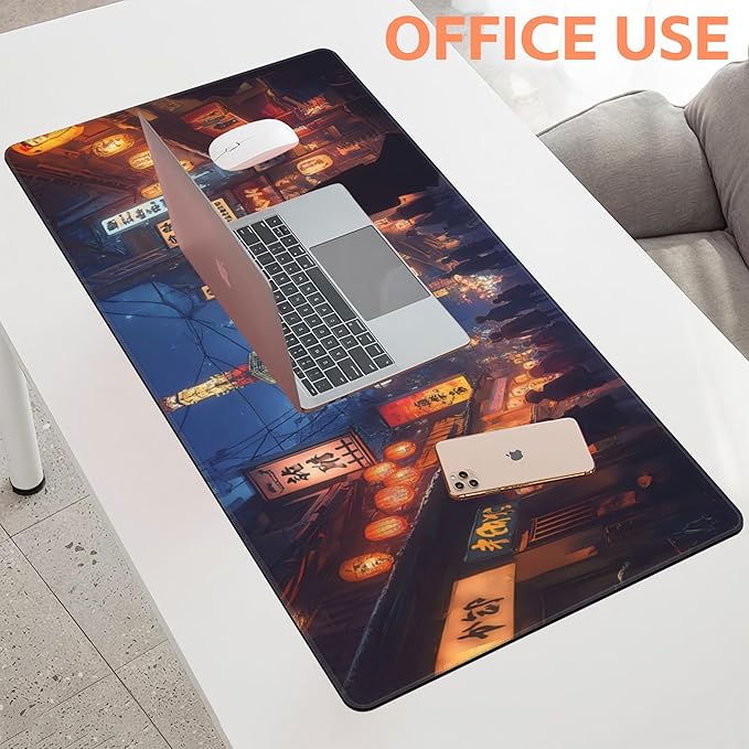 Mouse Pad Large Bustling Street in Tokyo Non-Slip Gaming Desk Mat - Image 5