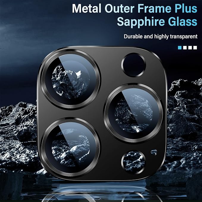 Uyiton for iPhone 12 Pro Max Camera Lens Protector, 9H Tempered Glass Camera - Image 4