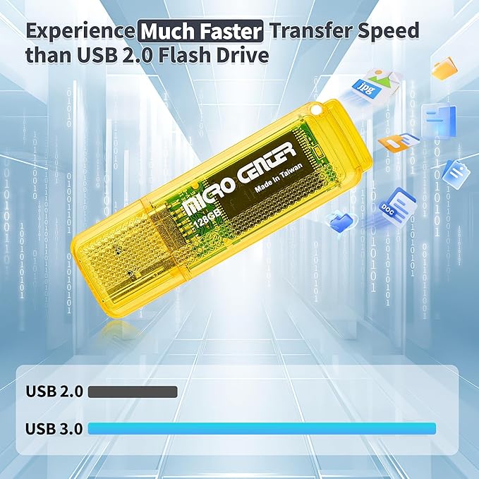 INLAND Micro Center SuperSpeed 128GB 5-Pack Ultra Flash Drive USB 3.0/USB 3.1 - Image 3