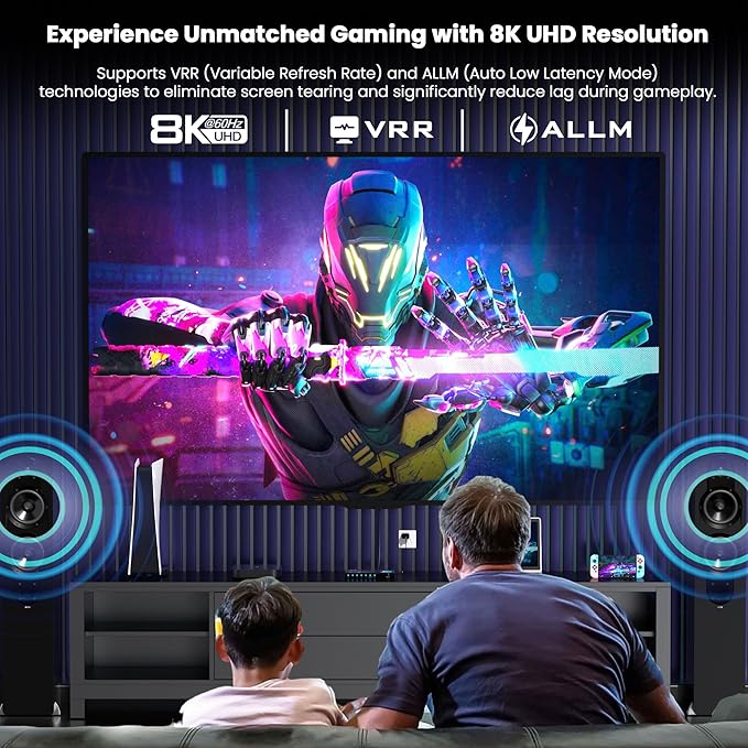HDMI 2.1 Switch 4 in 1 Out 8K@60Hz 4K@120Hz, 4 Ports HDMI Switcher Selector - Image 2