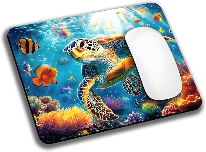 Sea Animal Colorful Turtle Mouse Pads by EASTSMOOTH