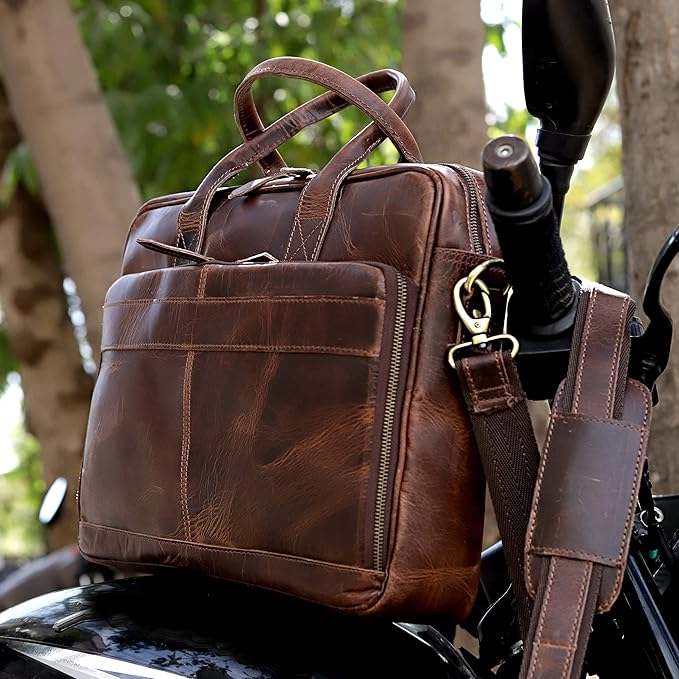 VC VINTAGE COUTURE Leather briefcase bag - Image 7