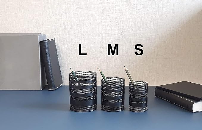 Metal Mesh Pen Pencil Cup Holder Stand Office Desk Organizer Stationery Caddy - Image 6