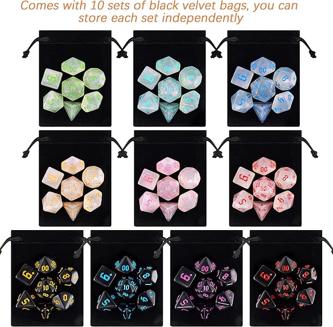 DND Dice, 10 X 7 Polyhedral Dice Set - Image 3