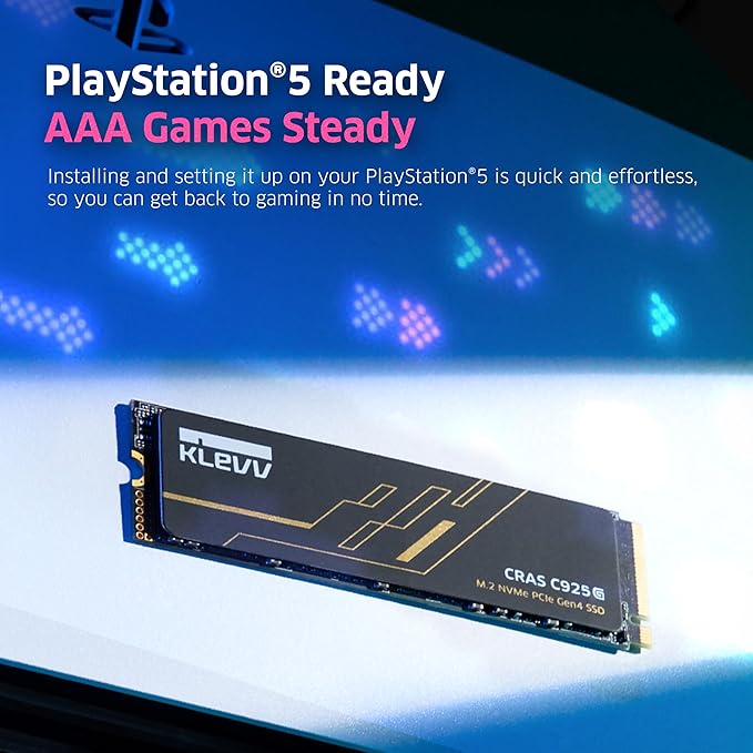 KLEVV CRAS C925G 500GB M.2 2280 NVMe PCIe Gen4x4 Internal Gaming SSD - Image 5