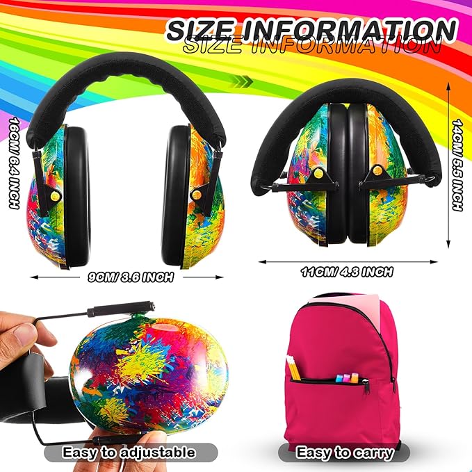 Amylove 12 Pcs Kids Ear Protection Noise Cancelling Headphones Ear Muffs Bulk - Image 2