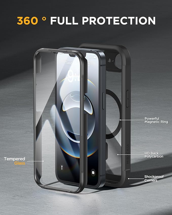 Miracase Magnetic for iPhone 16e Case Full-Body Phone - Image 3