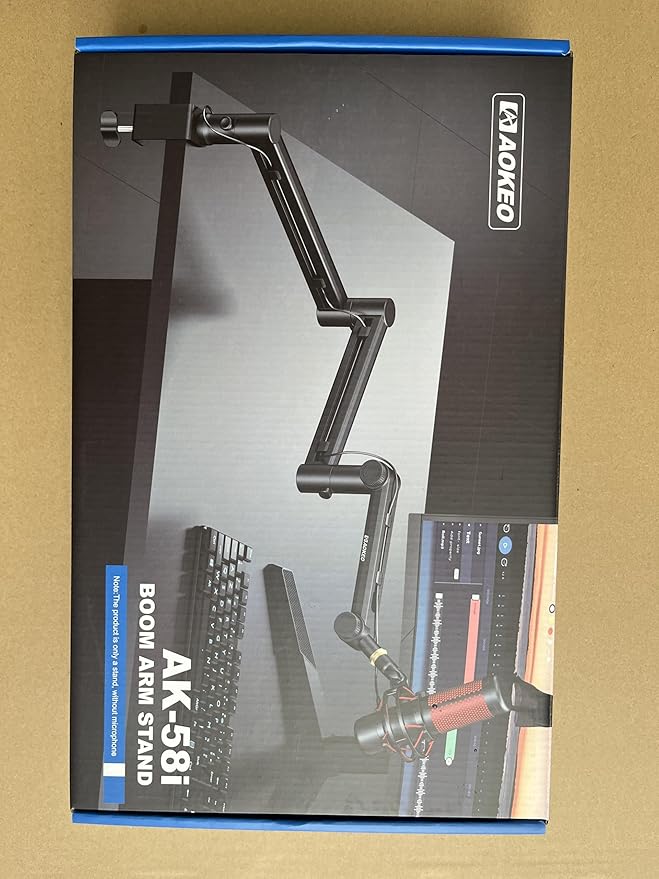 Microphone Arm, Aokeo AK-58i Desk Low Profile Mic Boom Arm Stand, Suitable - Image 8