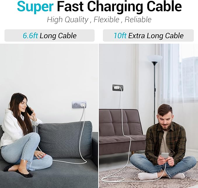 Phone 15 16 Charger, 30W Super Fast Charging, USB C Block Type C Cable Cord - Image 2