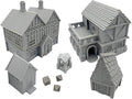 Paintable Tabletop Miniature Little Town Building Terrains Compatible - 18mm by HAUTICO
