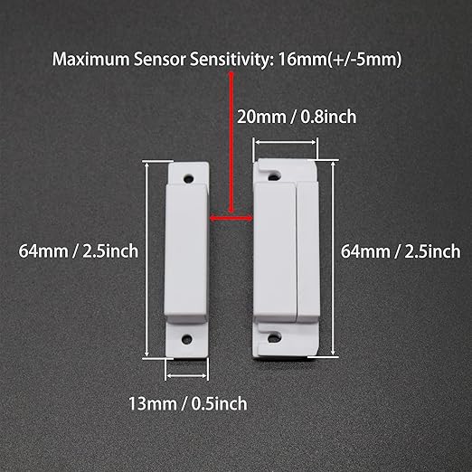 Magnetic Reed Switch NO Surface Mount Wired Door Window Contact Sensor - Image 2