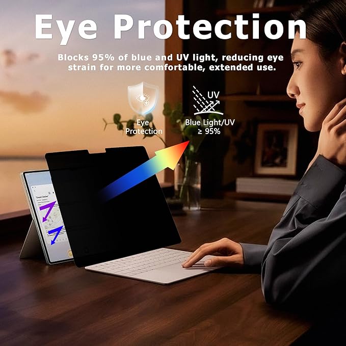 Adeway Magnetic Privacy Screen for Surface Pro 12 inch, Anti-Glare, 30° Side - Image 5