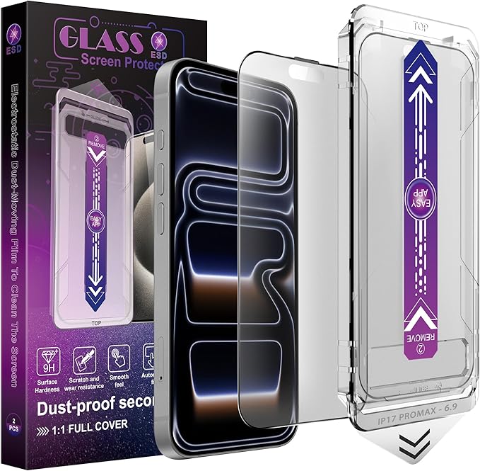 Matte Screen Protector for iPhone 17 Pro Max 6.9-Inch, Auto Dust Removal by Unknown