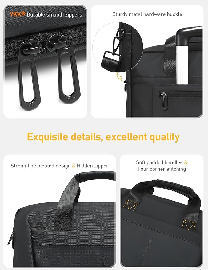13-14 Inch Laptop Shoulder Bag Business Briefcase Water Resistant Computer - Image 5