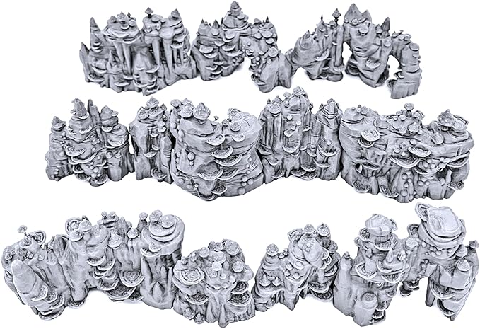 Shroom Grotto Walls by Printable Scenery, 3D Printed Tabletop RPG Scenery and - Image 5