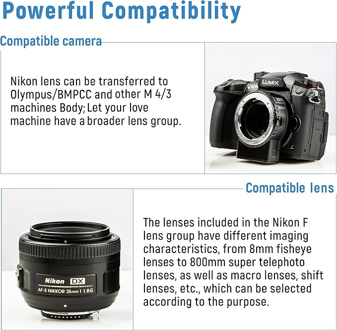 VILTROX NF-M1 Lens Adapter, Auto Focus Lens Converter Ring Camera Lens Mount - Image 3