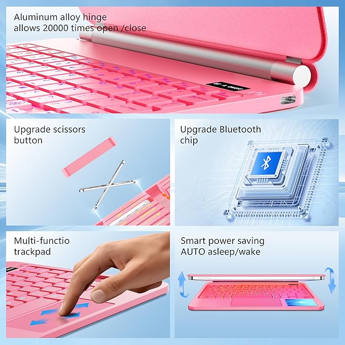Keyboard Case for 2023 Model 12 inch iPad pro/iPad Air 2024 Model 12 inch iPad - Image 4