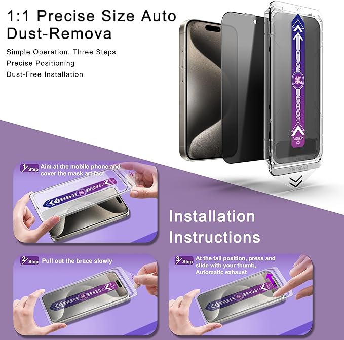 2 Pack Privacy Screen Protector - Image 3