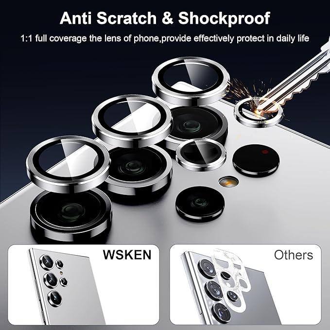 WSKEN for Samsung Galaxy S24 Ultra Camera Lens Protector, Ultra Thin Scratch - Image 3