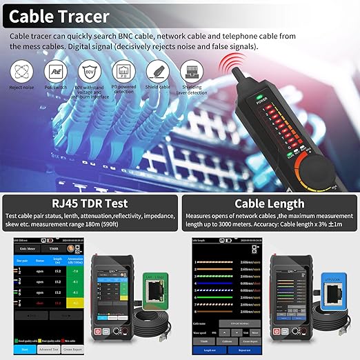 Multifunction RJ45 Network Caber Tester, Full Features UTP Cable Tester Cable - Image 7