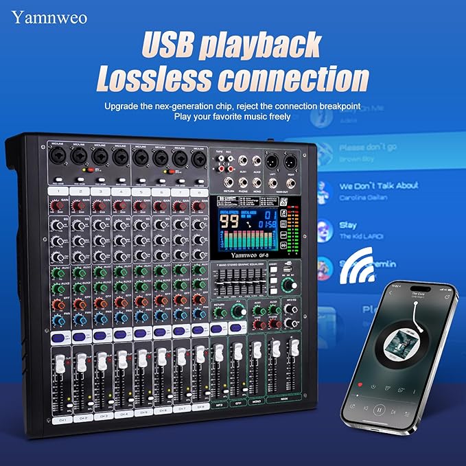 GF8 Pro Multi-Function 8-Channel Bluetooth DJ Sound Console - Image 5