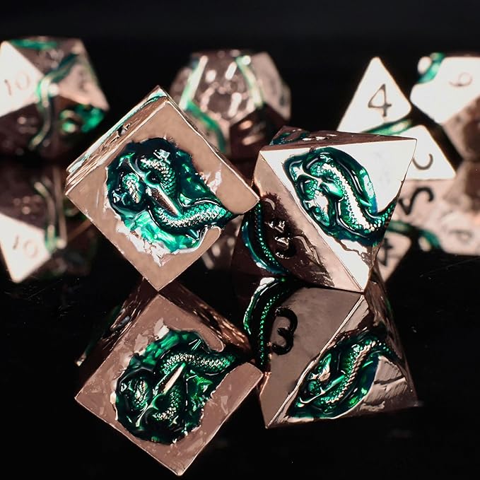RULE DICE Serpent's Embrace Metal DND Dice Set - Image 2