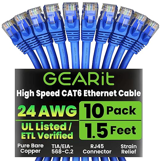 GearIT Cat 6 Ethernet Cable Pack by GEARit