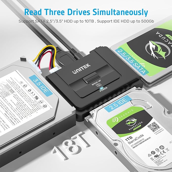 Unitek USB 3.0 to IDE and SATA Converter External Hard Drive Adapter Kit - Image 2