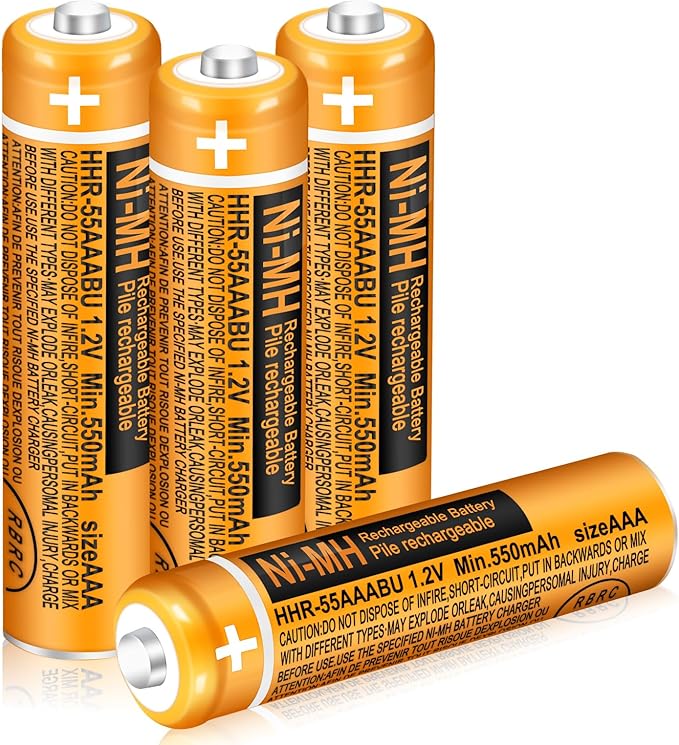 4 Pack HHR-55AAABU NI-MH Rechargeable Battery by TrianglePower