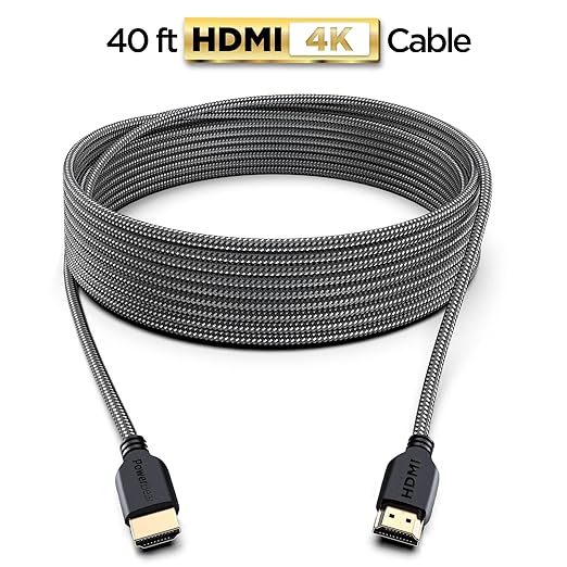 PowerBear 4K HDMI Cable 40 ft | High Speed, Braided Nylon & Gold Connectors - Image 2