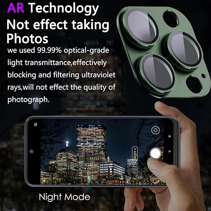 2 Pack Camera Lens Protector for iPhone 13 Pro/iPhone 13 Pro Max, AR Tempered - Image 3