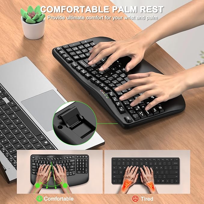 EDJO Ergonomic Wireless Keyboard - Image 5