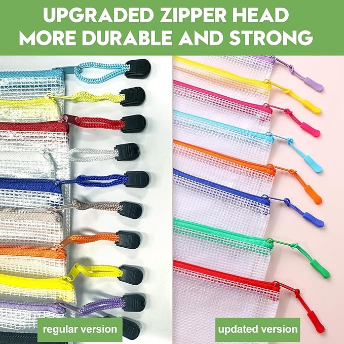 18 Pack A4 Mesh zipper pouch bags, Zipper Bags - Image 5