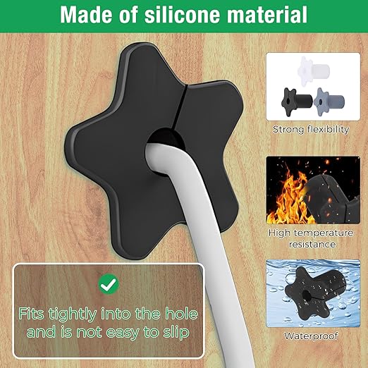 6pc Starlink Cable Grommet 5/8" Silicone Waterproof Wall Hole Pass Through - Image 2