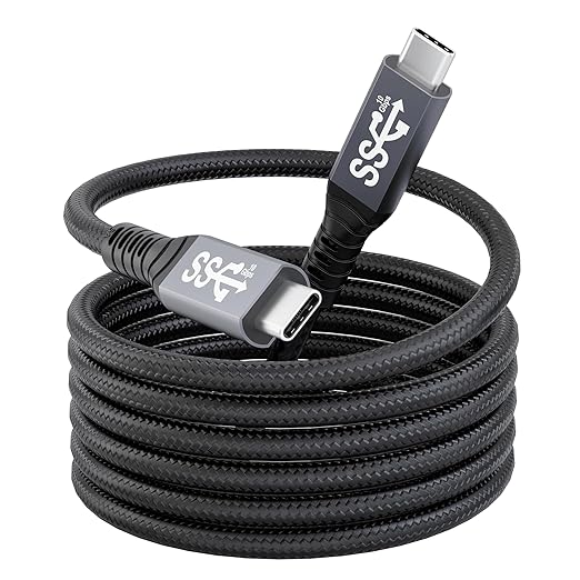 10FT USB-C 3.1 Gen 2 Cable 10Gbps Data Transfer, 60Hz Video Output, 4K Display by HOTUTUKI