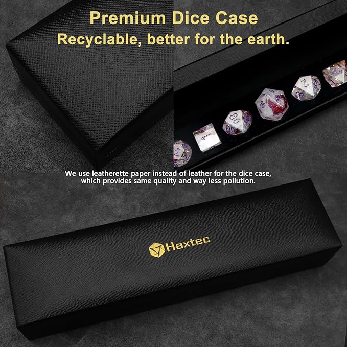 Haxtec DND Dice Set Rose Flower Sharp Edge Dice - Image 5
