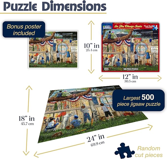 White Mountain in The Cheap Seats Jigsaw Puzzles - Image 2