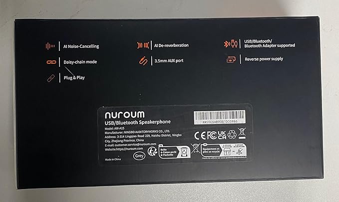 NUROUM A15 Conference Speaker and Microphone, Portable Bluetooth Wireless - Image 11