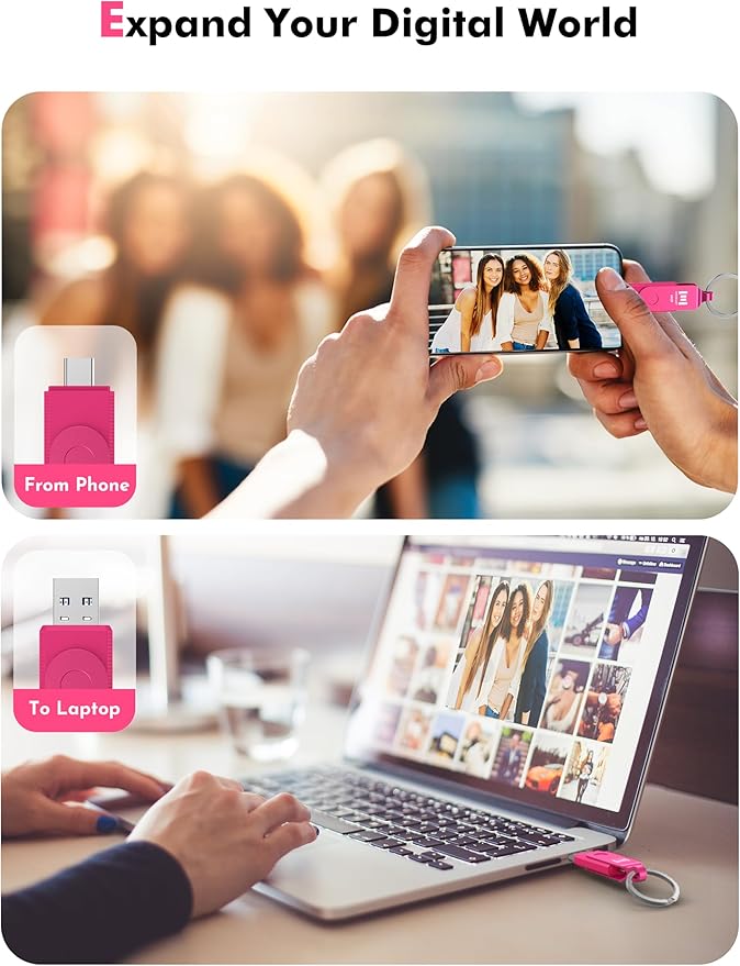 MOSDART 64GB USB3.1 Fast Speed C and A Dual Flash Drive, exFAT Memory Stick - Image 8