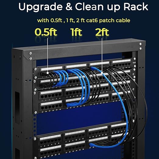 Rapink Patch Cables Cat6 10ft, Ethernet Patch Cable 10G, Cat 6 Patch Cable - Image 4
