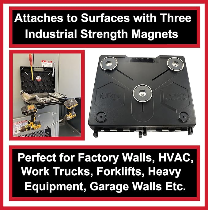 The OmniShelf Magnetic Portable Workstation + Toolbox, Computer & Laptop Stand - Image 3