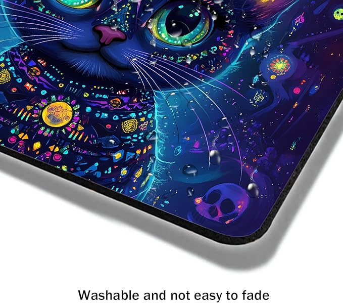 Mouse Pad, Cute Purple Cartoon Cat Mouse Pads - Image 4